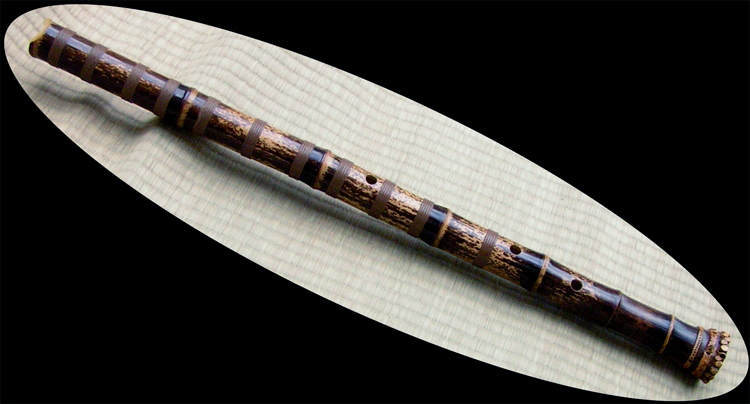 A shakuhachi I made from black bamboo back in 2007, NYC